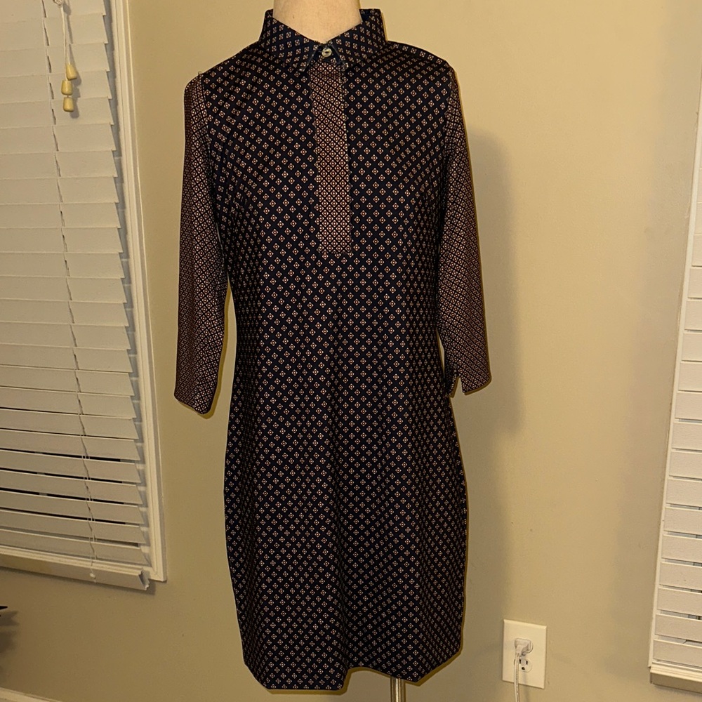 Gretchen Scott  Geometric Long Sleeve Dress